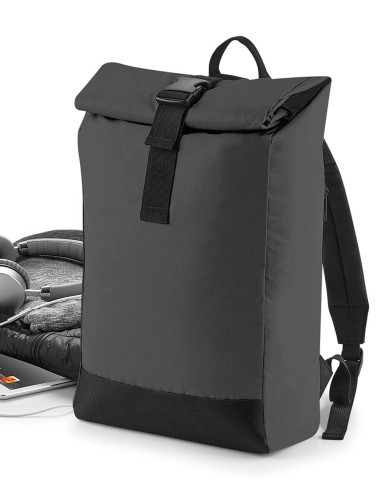 BAG-BG138-Reflective Roll-Top Backpack